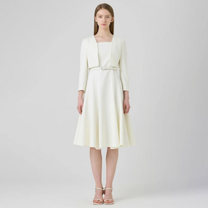 라인어디션 여성용 오픈 벨티드 훌 A라인 원피스