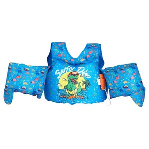 캐스비 데콤포 유아용 캐스비 스포츠 물놀이 암링 자켓, 블루(공룡), 1개