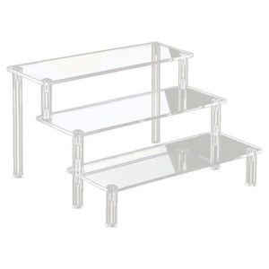 계단형 아크릴 피규어 전시 3단 진열대 30cm, 1개