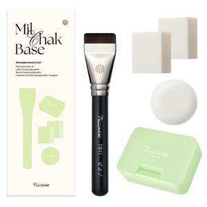 피카소 밀착 베이스 메이크업 스파츌라 브러쉬 + 스펀지 2p + 브러쉬 클렌징 솝 + 케이스 세트 FB11, 1개