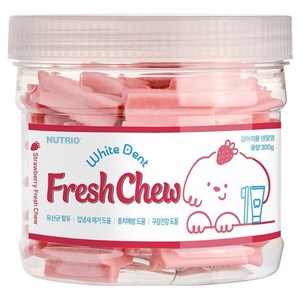 뉴트리오 강아지 화이트덴트 프레쉬츄, 300g, 딸기맛, 1개