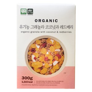 유가원 유기농 코코넛과 레드베리 그래놀라 시리얼, 300g, 1개
