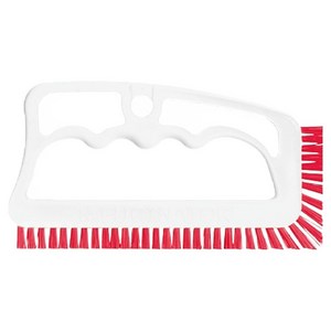 푸기네이터 화장실 창틀 욕실 타일 청소솔, 화이트 + 레드, 1개
