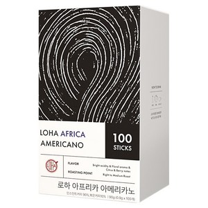 LOHA 아프리카 아메리카노 원두커피믹스, 100개입, 900mg, 1개