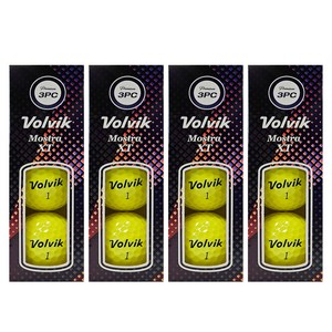 볼빅 모스트라 XT 비거리 골프공 3피스 43mm, 옐로우, 3개입, 4개