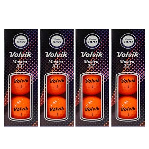 볼빅 모스트라 XT 비거리 골프공 3피스 43mm, 오렌지, 3개입, 4개