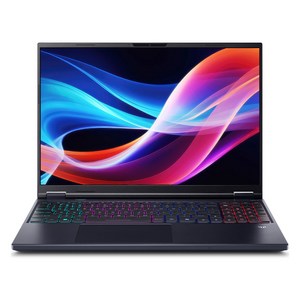 에이서 프레데터 헬리오스 네오 16 AI 블랙 약 16인치에 해당함, 코어Ultra9, 1TB, 32GB, WIN11 Home, 2025.06