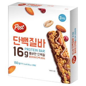 포스트 단백질바 3p, 150g, 1개