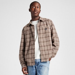 컨버스 남녀공용 버튼 다운 웜 면 셔츠 10027089-A0