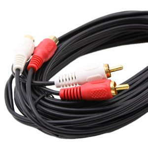 컴스 RCA 2선 연장 케이블 2RCA M F 15M