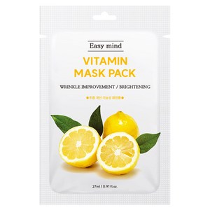이지마인드 주름개선 비건 마스크팩 비타민 27ml, 10개입, 1개