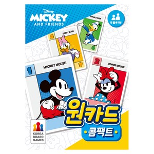 코리아보드게임즈 원카드 콤팩트 미키와 친구들