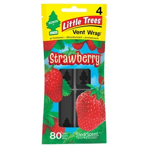 리틀트리 벤트 랩 방향제 4p, 스트로베리, 1개