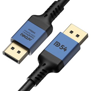 아트뮤 VESA 인증 DP to DP 2.1 DP54 16K DisplayPort 케이블 메탈블루 2m 1개