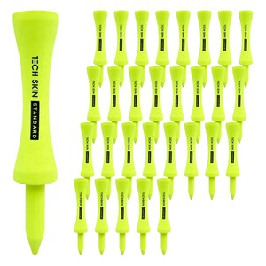 테크스킨 스탠다드 대나무 골프티, 네온그린, 40mm, 50개