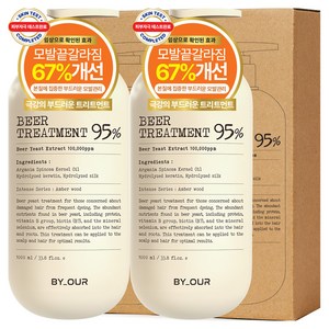 바이아우어 10만PPM 단백질 맥주효모 헤어트리트먼트, 1L, 2개