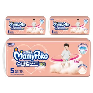 마미포코 슈퍼컴포트 팬티형 기저귀 남아용, 5단계, 108매