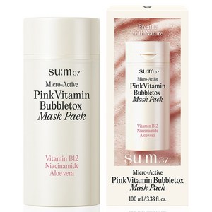 숨37도 마이크로액티브 핑크 비타민 버블톡스 마스크 100ml