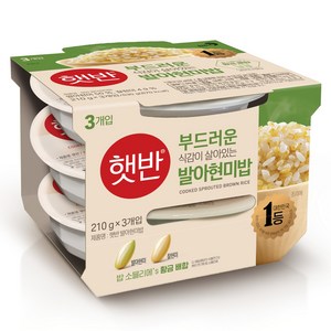 햇반 발아현미밥, 210g, 3개