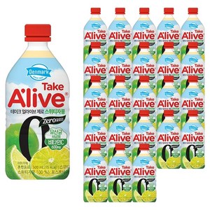 덴마크 테이크 얼라이브 제로 스위티자몽, 500ml, 24개