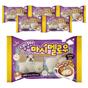 댕냥이 마시멜로우 강아지 모양, 30g, 6개