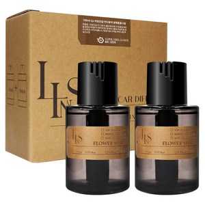리빙인샵 고급형 차량용 솜 디퓨저 180ml x 2p, 플라워마켓, 1개