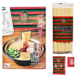 이치란 돈코츠라멘 5인분 645g, 1개, (1박스)