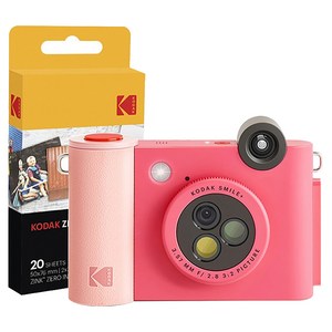 코닥 스마일플러스 포토 프린터 퓨시아 + 인화지 20p 세트