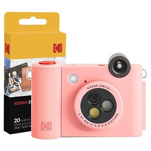 코닥 스마일플러스 포토 프린터 핑크 + 인화지 20p 세트