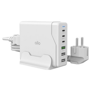 알로코리아 100W GaN 접지형 6포트 PD3.0 PPS QC4.0 C타입 초고속 멀티 충전기 UC6100GPD