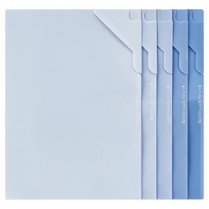 모던앳 그라데이션 L자 파일 5종 세트 A4, 블루, 1세트