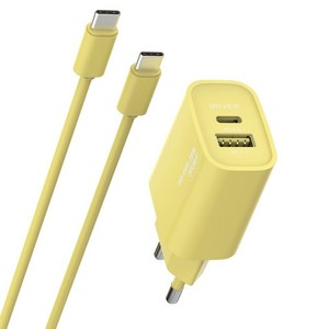 아이리버 25W 2포트 초고속 가정용 충전기 + CtoC 케이블 세트