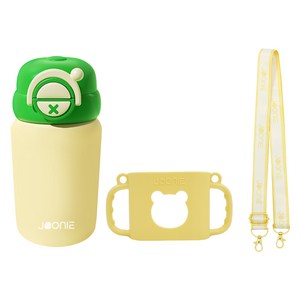 주니 2in1컵 240ml + 실리콘 컵홀더 + 스트랩 세트, 그린, 1세트