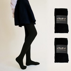 마이싹 여성용 유발 면 타이즈 2켤레