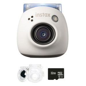 인스탁스 PAL 즉석카메라 밀키화이트 + 투명 케이스 + 32G 메모리 세트 FI026