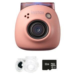인스탁스 PAL 파우더핑크 즉석카메라 FI026 + 투명케이스 + 32G메모리 세트