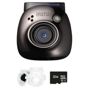 인스탁스 PAL 즉석카메라 젬블랙 + 투명 케이스 + 32G 메모리 세트 FI026