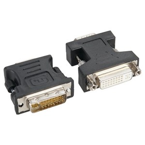 컴스 DVI F to VGA M + VGA F to DVI M 변환젠더 세트