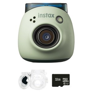 인스탁스 PAL 즉석카메라 피스타치오그린 + 투명 케이스 + SD카드 32GB 세트 FI026