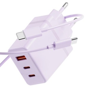 누아트 PD충전 36W 3포트 멀티 초고속 충전기 어댑터 + C to C 고속 충전케이블 1m 세트