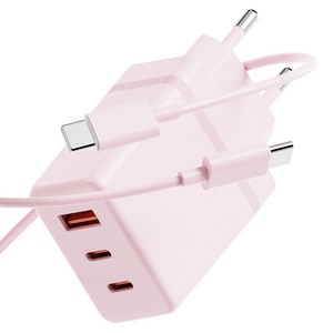 누아트 PD충전 36W 3포트 멀티 초고속 충전기 어댑터 + C to C 고속 충전케이블 1m 세트