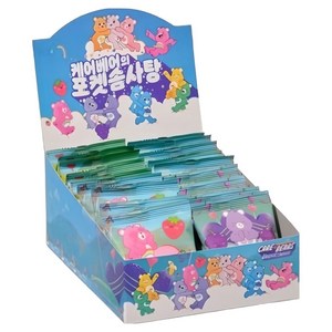 스낵스 한입 포켓 솜사탕 케어베어 딸기 x 5p + 포도 x 5p + 멜론 x 5p + 바나나 x 5p 세트, 80g, 1세트