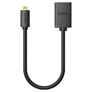 유그린 양방향 Micro HDMI M to HDMI F 변환 젠더 케이블