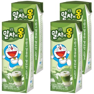남양유업 말차에몽 우유, 190ml, 4개