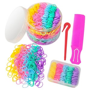 링하나 유아용 깜찍 대용량 머리고무줄 원형케이스 + 사각케이스 + 이지컷 + 포켓빗 세트 SR1