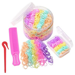 링하나 유아용 깜찍 대용량 머리고무줄 원형케이스 + 사각케이스 + 이지컷 + 포켓빗 세트 SR1