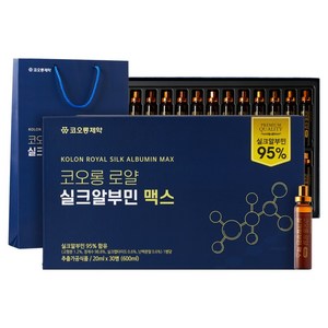 코오롱제약 로얄 실크알부민 맥스 30p + 쇼핑백, 600ml, 1개