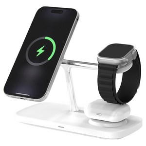 만렙 3in1 아이폰 갤럭시 에어팟 애플워치 갤럭시워치 버즈 맥세이프 고속 무선충전기 3WCC401Qi2