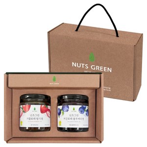 넛츠그린 저칼로리 저당 딸기잼 + 블루베리잼 선물세트, 480g, 1세트