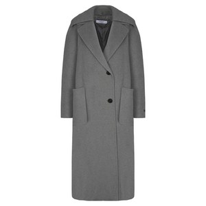 올리비아하슬러 여성용 카라 니트배색 모직 보온 코트 OHCWCT203